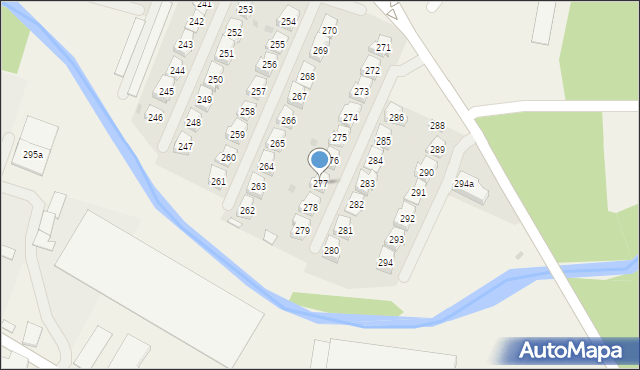 Straszęcin, Straszęcin, 277, mapa Straszęcin