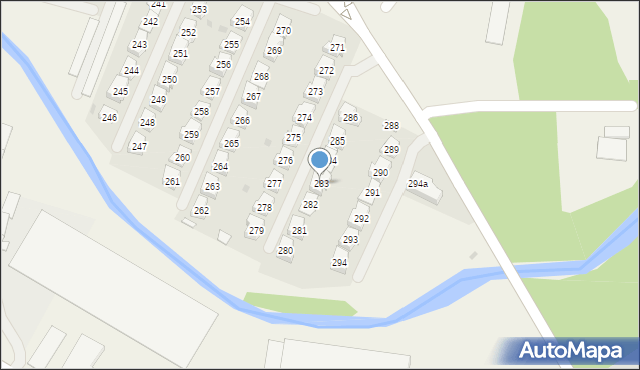 Straszęcin, Straszęcin, 283, mapa Straszęcin