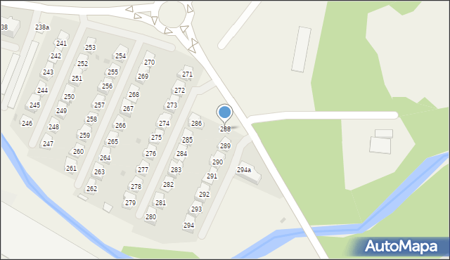 Straszęcin, Straszęcin, 288, mapa Straszęcin