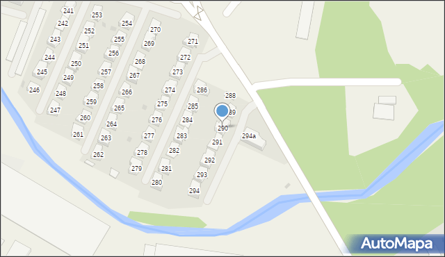 Straszęcin, Straszęcin, 290, mapa Straszęcin