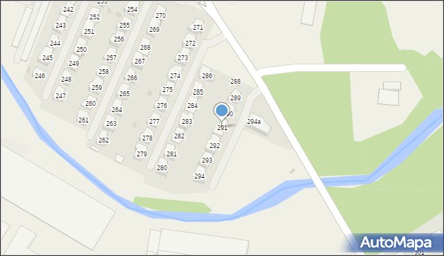 Straszęcin, Straszęcin, 291, mapa Straszęcin