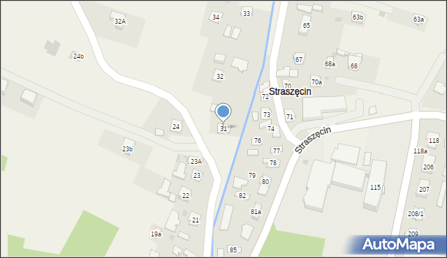 Straszęcin, Straszęcin, 31, mapa Straszęcin