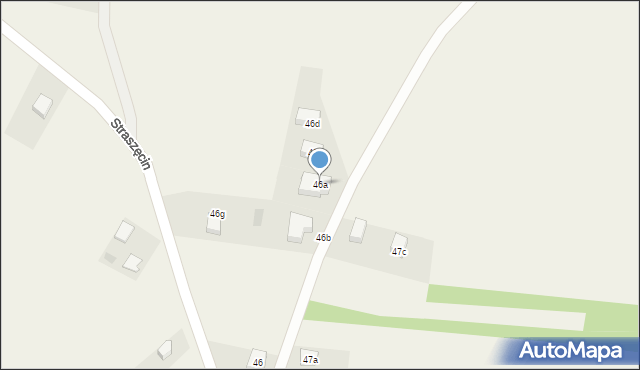 Straszęcin, Straszęcin, 46a, mapa Straszęcin