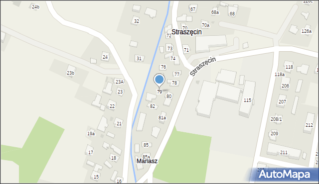 Straszęcin, Straszęcin, 79, mapa Straszęcin