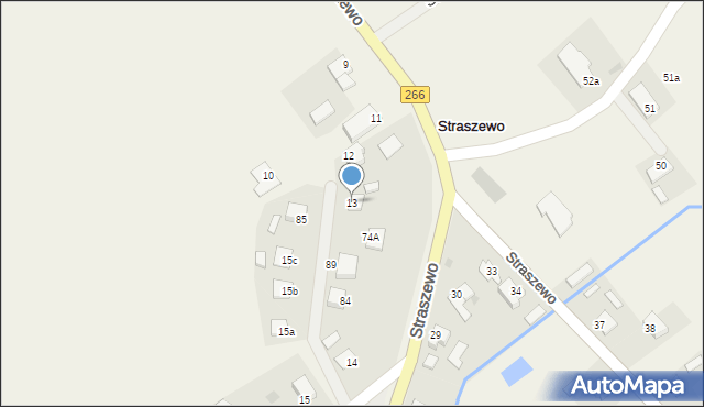 Straszewo, Straszewo, 13, mapa Straszewo