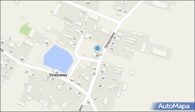 Straszewy, Straszewy, 80, mapa Straszewy