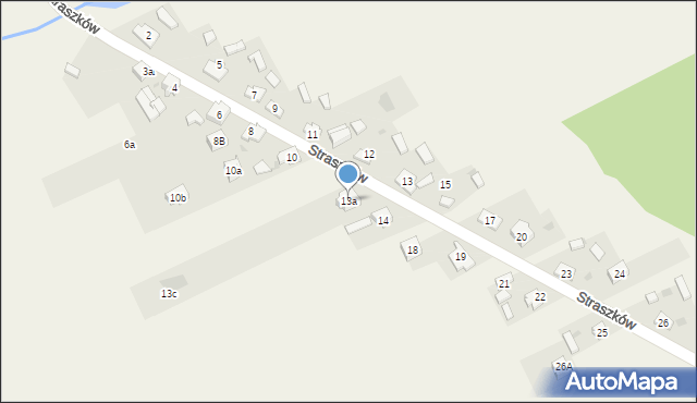 Straszków, Straszków, 13a, mapa Straszków