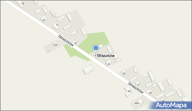 Straszków, Straszków, 43, mapa Straszków