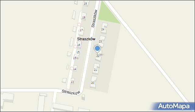 Straszków, Straszków, 22, mapa Straszków