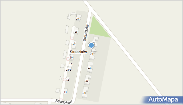 Straszków, Straszków, 23/2, mapa Straszków