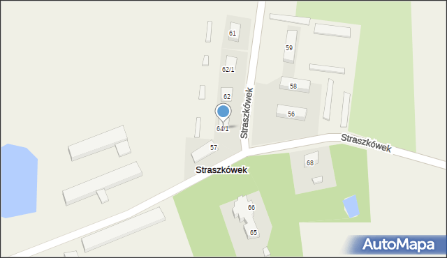 Straszkówek, Straszkówek, 64/1, mapa Straszkówek