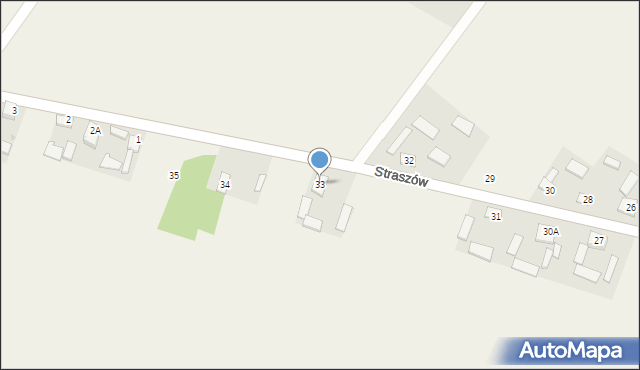 Straszów, Straszów, 33, mapa Straszów