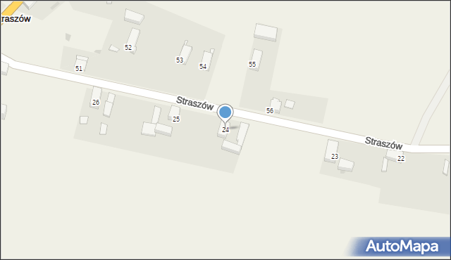 Straszów, Straszów, 24, mapa Straszów