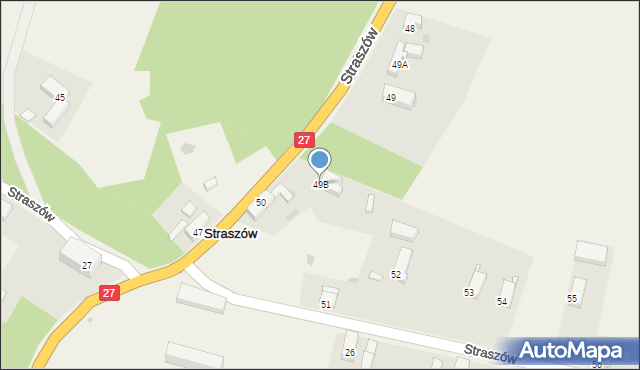 Straszów, Straszów, 49B, mapa Straszów