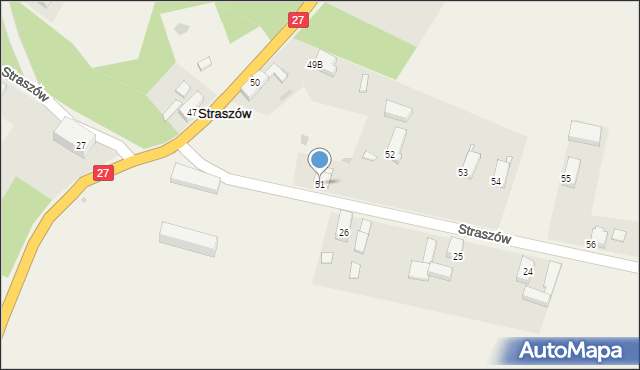 Straszów, Straszów, 51, mapa Straszów