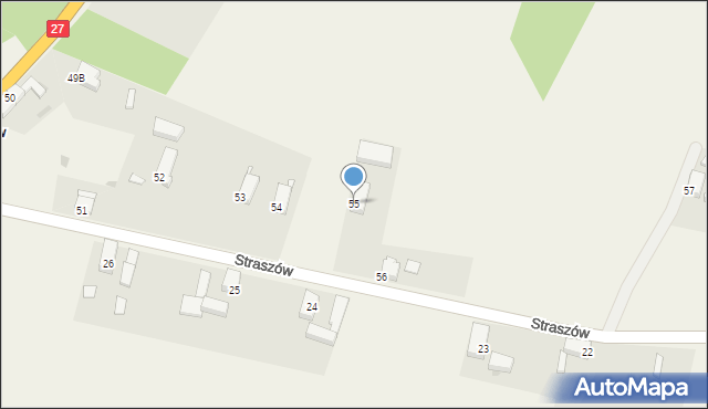 Straszów, Straszów, 55, mapa Straszów