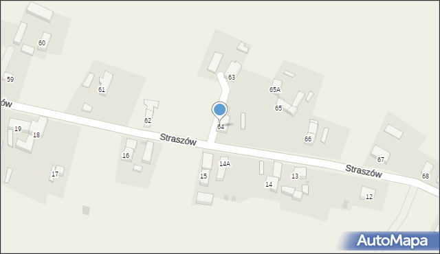 Straszów, Straszów, 64, mapa Straszów