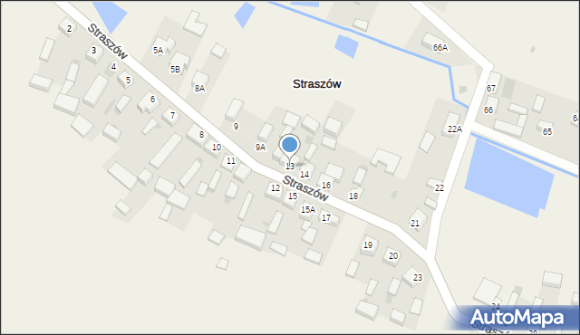 Straszów, Straszów, 13, mapa Straszów