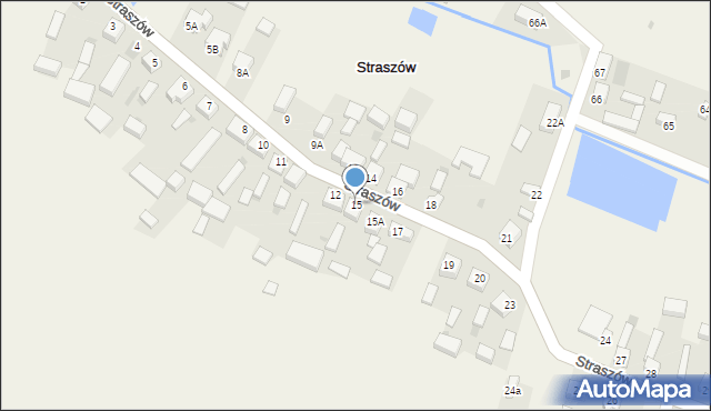 Straszów, Straszów, 15, mapa Straszów