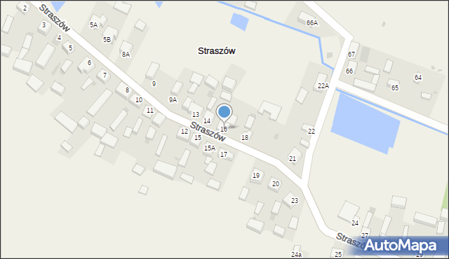 Straszów, Straszów, 16, mapa Straszów