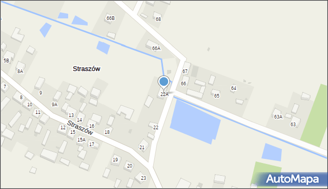 Straszów, Straszów, 22A, mapa Straszów