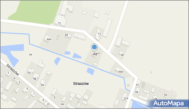 Straszów, Straszów, 66B, mapa Straszów