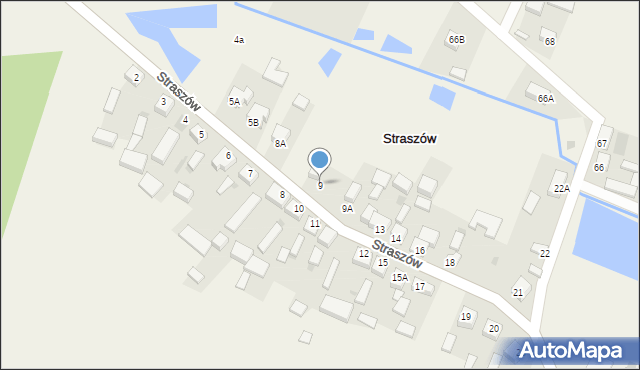 Straszów, Straszów, 9, mapa Straszów