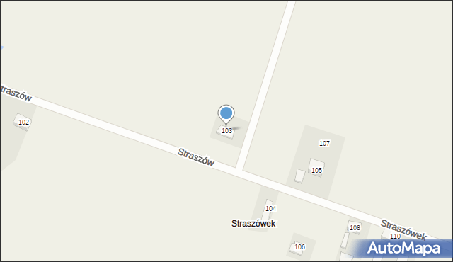 Straszów, Straszówek, 8, mapa Straszów