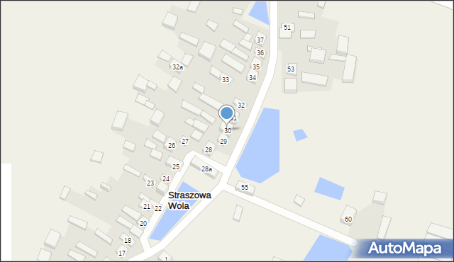 Straszowa Wola, Straszowa Wola, 30, mapa Straszowa Wola