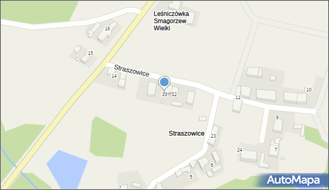 Straszowice, Straszowice, 13, mapa Straszowice