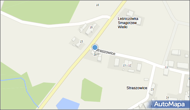 Straszowice, Straszowice, 14, mapa Straszowice