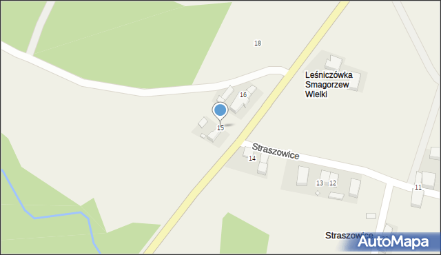 Straszowice, Straszowice, 15, mapa Straszowice