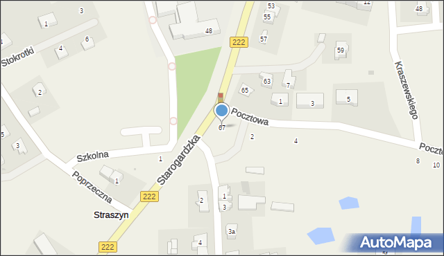 Straszyn, Starogardzka, 67, mapa Straszyn