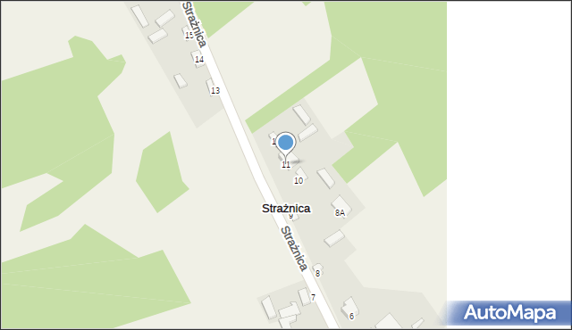 Strażnica, Strażnica, 11, mapa Strażnica