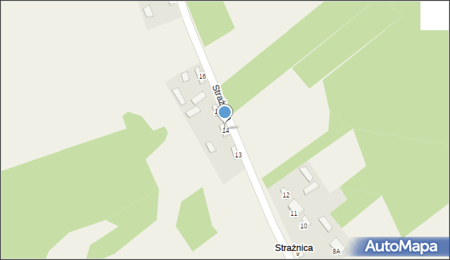 Strażnica, Strażnica, 14, mapa Strażnica