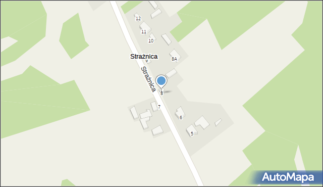 Strażnica, Strażnica, 8, mapa Strażnica