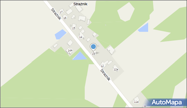 Strażnik, Strażnik, 13, mapa Strażnik