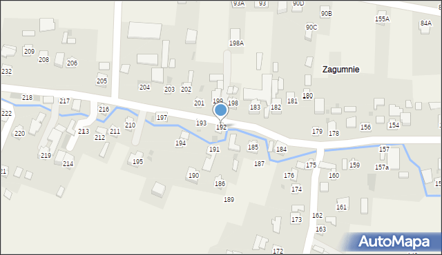 Strażów, Strażów, 192, mapa Strażów