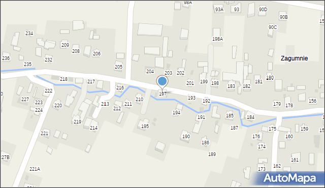 Strażów, Strażów, 197, mapa Strażów