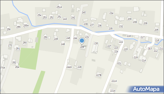 Strażów, Strażów, 229, mapa Strażów