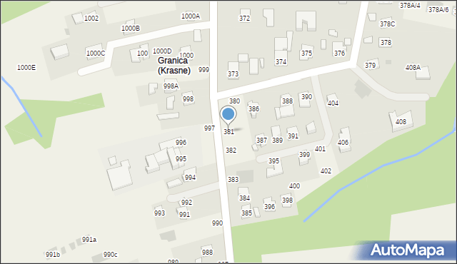 Strażów, Strażów, 381, mapa Strażów