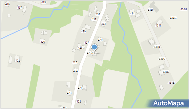 Strażów, Strażów, 428B, mapa Strażów