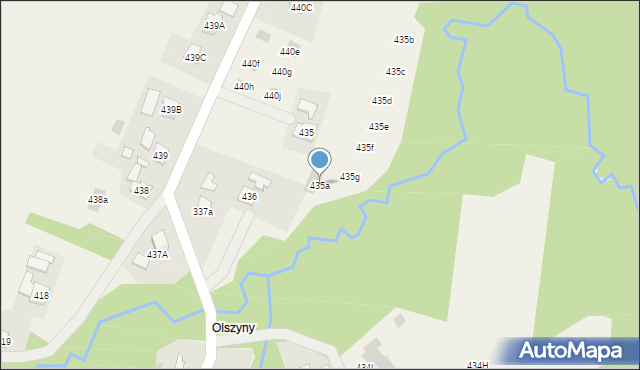 Strażów, Strażów, 435a, mapa Strażów