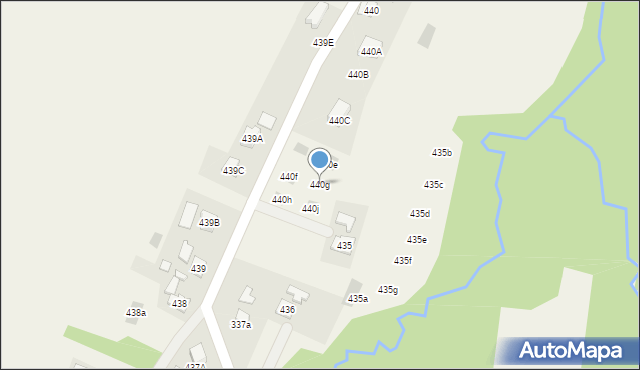 Strażów, Strażów, 440g, mapa Strażów