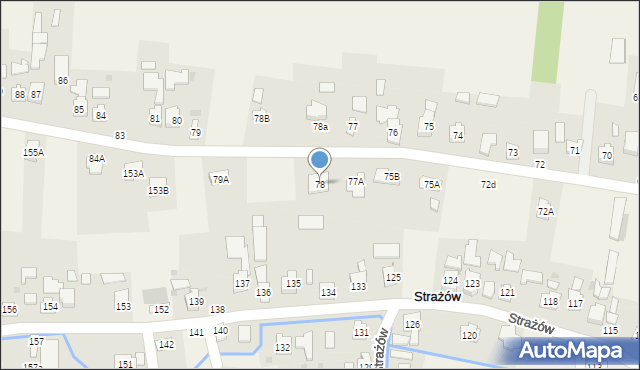 Strażów, Strażów, 78, mapa Strażów