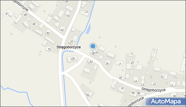 Stręgoborzyce, Stręgoborzyce, 19, mapa Stręgoborzyce