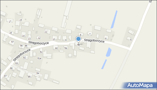 Stręgoborzyce, Stręgoborzyce, 58, mapa Stręgoborzyce