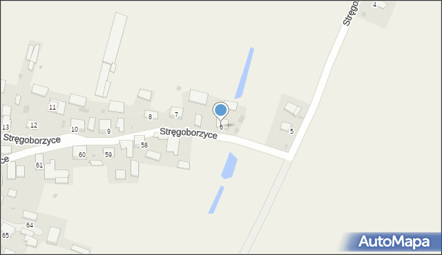 Stręgoborzyce, Stręgoborzyce, 6, mapa Stręgoborzyce