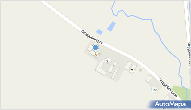 Stręgoborzyce, Stręgoborzyce, 70, mapa Stręgoborzyce