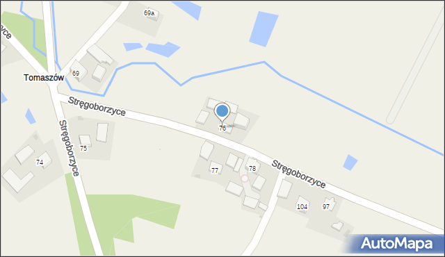 Stręgoborzyce, Stręgoborzyce, 76, mapa Stręgoborzyce